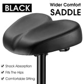 Shock-absorbing ebike seat with high elastic sponge cushion