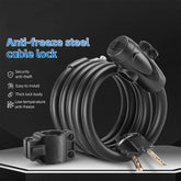 Portable Anti-Theft Bicycle Lock with Anti-Freeze Steel Cable