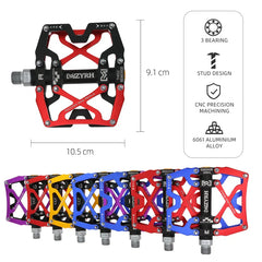 14-Color Waterproof Ultralight  Aluminium Bicycle Pedals with 3 Bearings