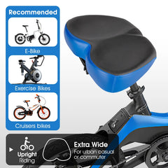 High Elastic & Double Shock Absorption Widened Ebike Seat