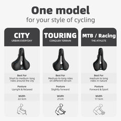 High-Elastic Shock Absorbing Ebike Seat for MTB & Road