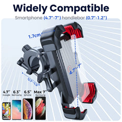 360° Rotating Bike Phone Mount for 4.7-7 Inch Phones