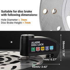 Anti-Theft 110dB Ebike Disc Brake Lock
