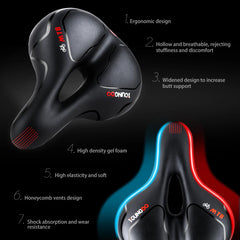 Comfortable Ergonomic Gel Ebike Seat for MTB & Road Bikes