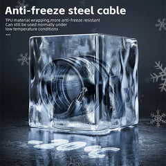 Portable Anti-Theft Bicycle Lock with Anti-Freeze Steel Cable