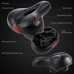 Comfortable Ergonomic Gel Ebike Seat for MTB & Road Bikes