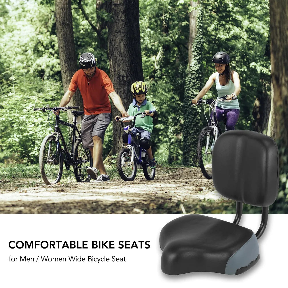 Bike Seat Backrest Bike Seat With Backrest, Wide Saddle Seat