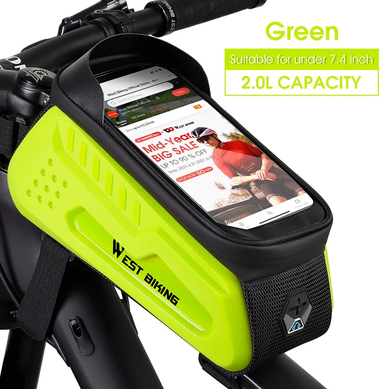 Bicycle Top Tube Frame Bag with Waterproof Touchscreen Phone Holder Bicycle Top Tube Frame Bag with Waterproof Touchscreen Phone Holder