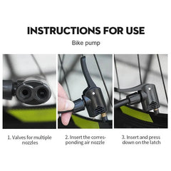 140PSI Mini Bike Foot Pump with Pressure Gauge