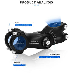 Adjustable Bicycle Stem - 85/100/120mm Front Fork Stem for 31.8mm Handlebars