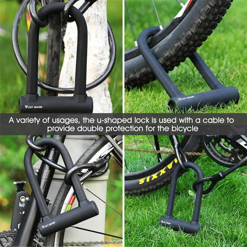 Heavy Duty Bicycle Lock U Lock with 2 Keys for Bikes ACCEBIKE