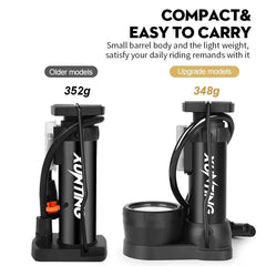 140PSI Mini Bike Foot Pump with Pressure Gauge