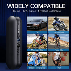 Portable Electric Bike Pump with Power Bank