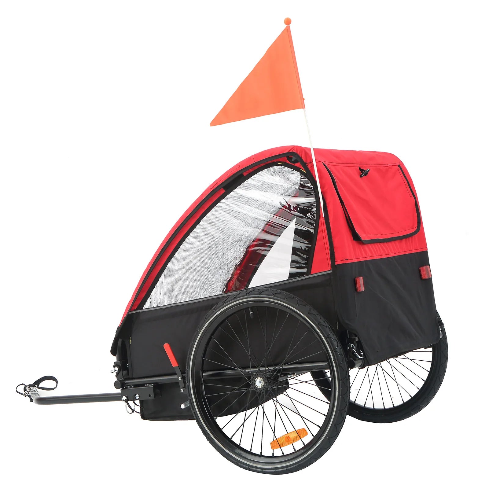 bike with baby carriage Bike Baby Trailer for 1 or 2 Kids, 12+ Months, 5-Point Harness & Storage Bags