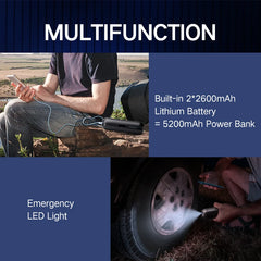 Portable Electric Bike Pump with Power Bank